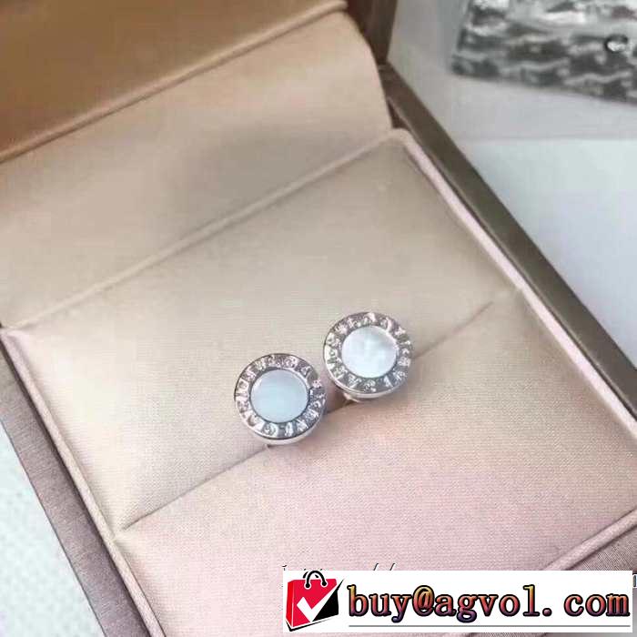 ブルガリ おしゃれな夏ファッション2019 BVLGARI 気持ちいい真夏日にぴったり ピアス  3色可選 季節感のあるファッション