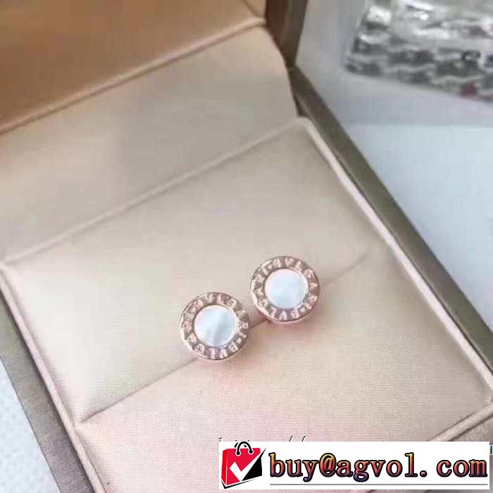 ブルガリ おしゃれな夏ファッション2019 BVLGARI 気持ちいい真夏日にぴったり ピアス  3色可選 季節感のあるファッション