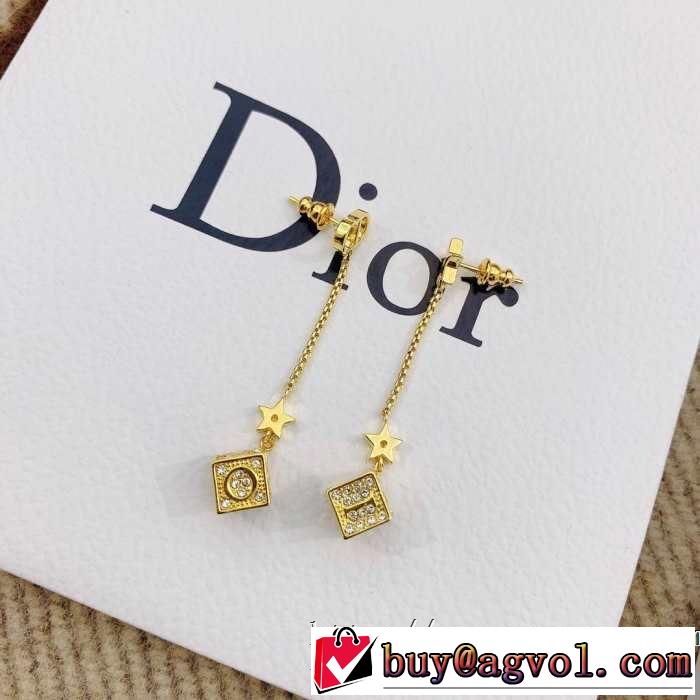 人気ストリートブランド新品 ディオール 柔らかい印象に上質 DIOR 2色可選 【2019春夏】最新コレクション ピアス 