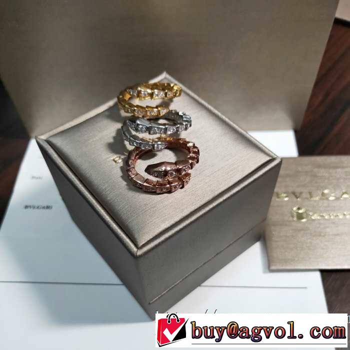 3色可選 オシャレ印象で人気の高い ブルガリ BVLGARI リング/指輪 季節をまたい新作アイテム 2019即旬な装いに 