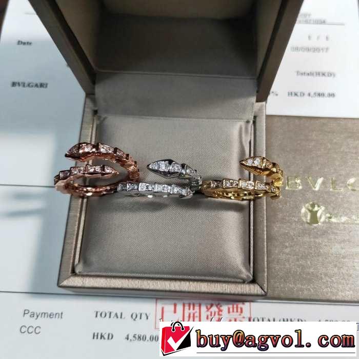 3色可選 オシャレ印象で人気の高い ブルガリ BVLGARI リング/指輪 季節をまたい新作アイテム 2019即旬な装いに