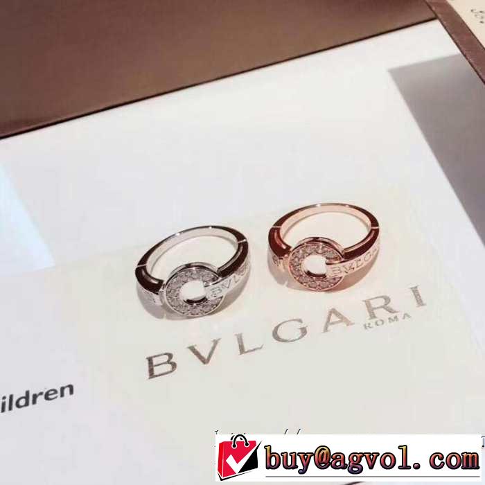 2色可選 ブルガリ BVLGARI 上品な涼やかさある印象に リング/指輪 2019春夏の大注目トレンド