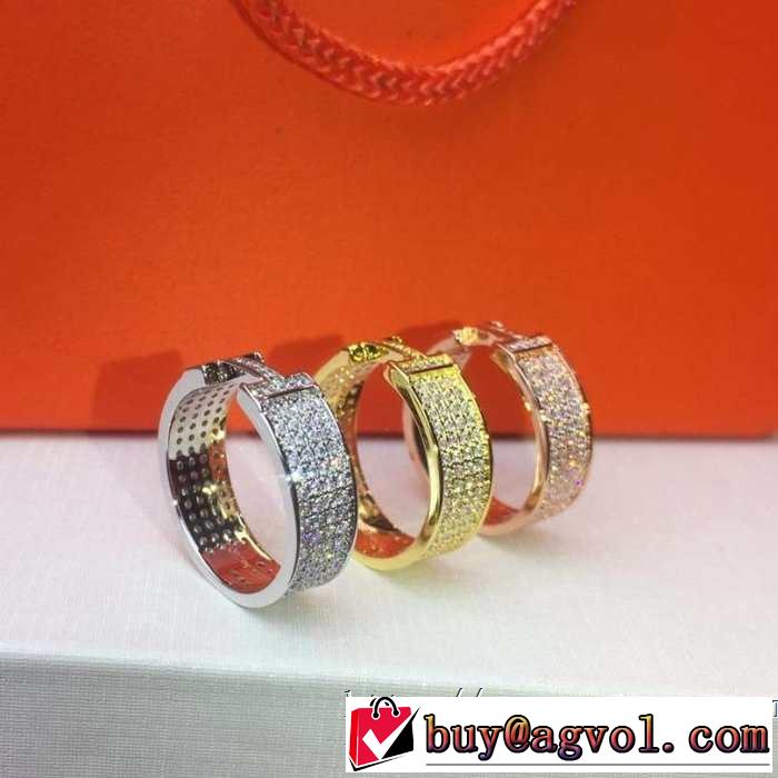 3色可選 キレイめ感が強い エルメス春夏の流行り2019新品 HERMES 甘過ぎず大人な印象に リング/指輪