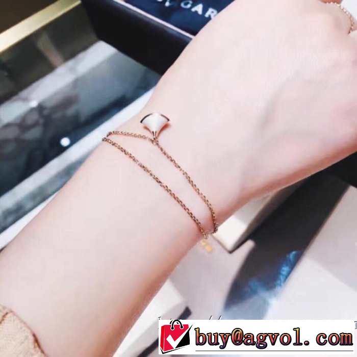 2019夏色っぽさ ブルガリ BVLGARI おしゃれデザインも大人気 ブレスレット 4色可選 夏の王道　適度な上品さ