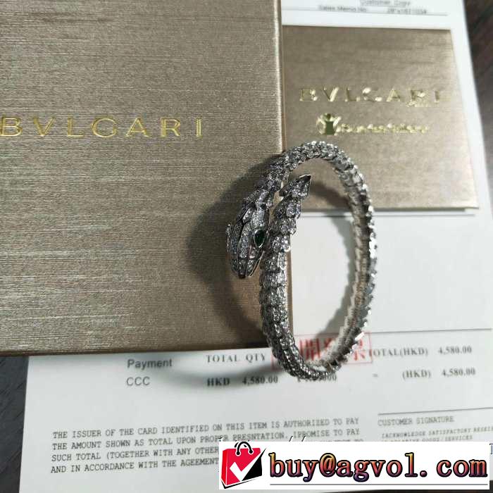 3色可選オシャレ印象で人気の高い ブルガリ BVLGARI 2019即旬な装いに ブレスレット お洒落トレンド人気