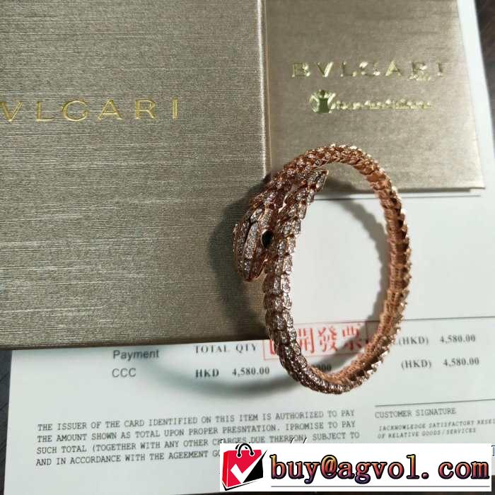 3色可選オシャレ印象で人気の高い ブルガリ BVLGARI 2019即旬な装いに ブレスレット お洒落トレンド人気