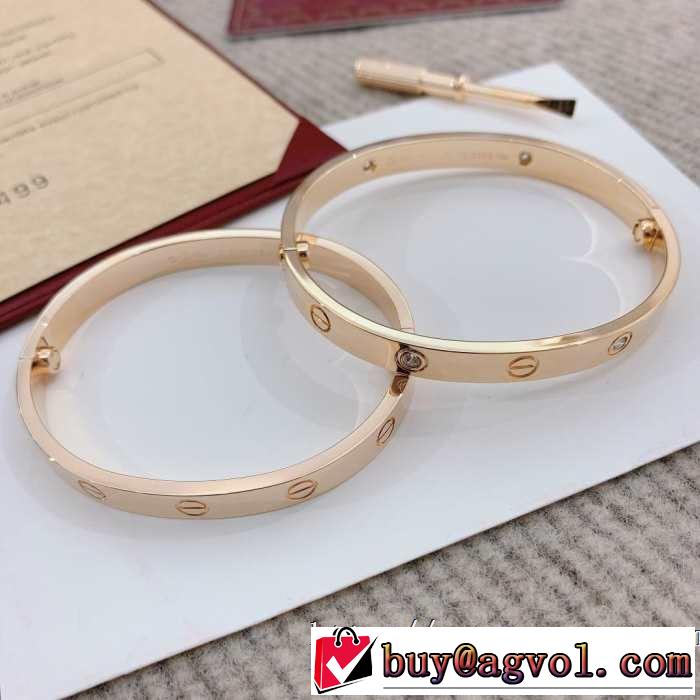 大人っぽく着こなし カルティエ 春夏の流行り2019新品 CARTIER ブレスレット 2色可選 好印象な上品スタイル