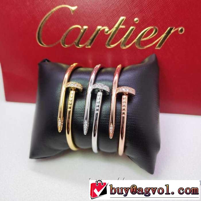 ブレスレット 大人のカジュアルスタイル カルティエ2019春夏は人気定番 CARTIER  洗練された印象に 3色可選