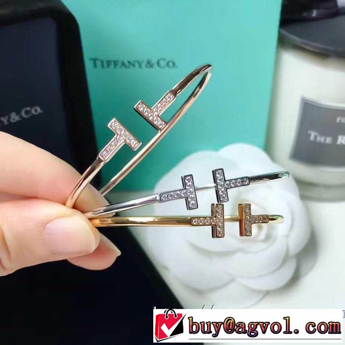 ブレスレット キレイめ感が強い ティファニー 春夏の流行り2019新品 Tiffany&Co 3色可選 甘過ぎず大人な印象に 