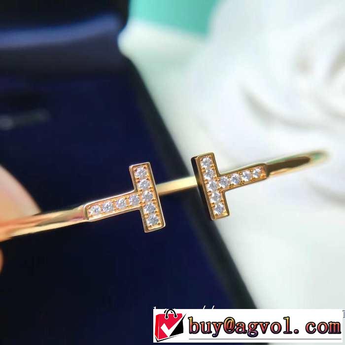 ブレスレット キレイめ感が強い ティファニー 春夏の流行り2019新品 Tiffany&Co 3色可選 甘過ぎず大人な印象に