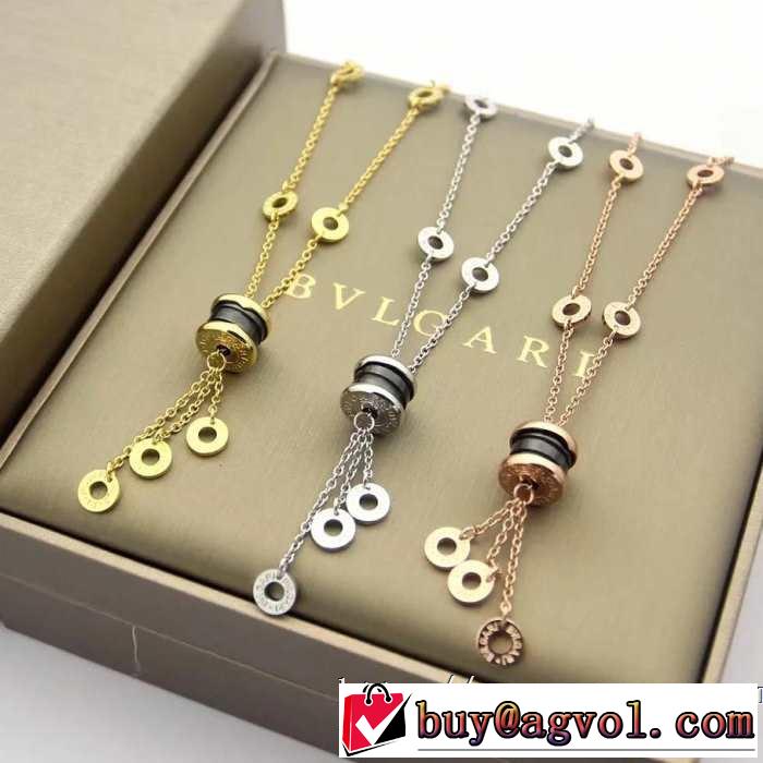 ネックレス 3色可選 2019春夏トレンドアイテム 今シーズン注目のデザイン ブルガリ BVLGARI
