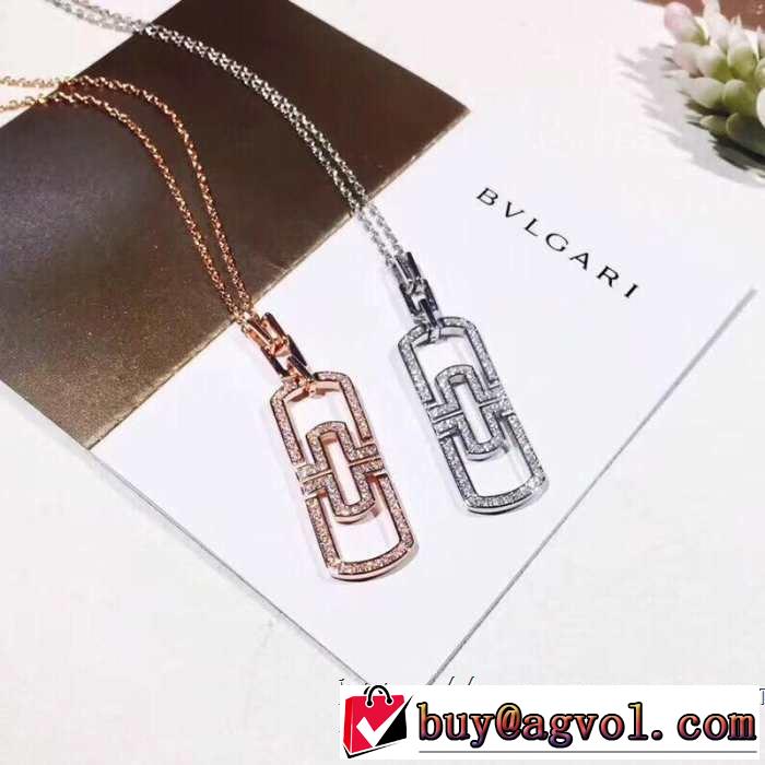 オシャレ印象で人気の高い 2019春夏は人気定番 ブルガリ BVLGARI ネックレス 2色可選