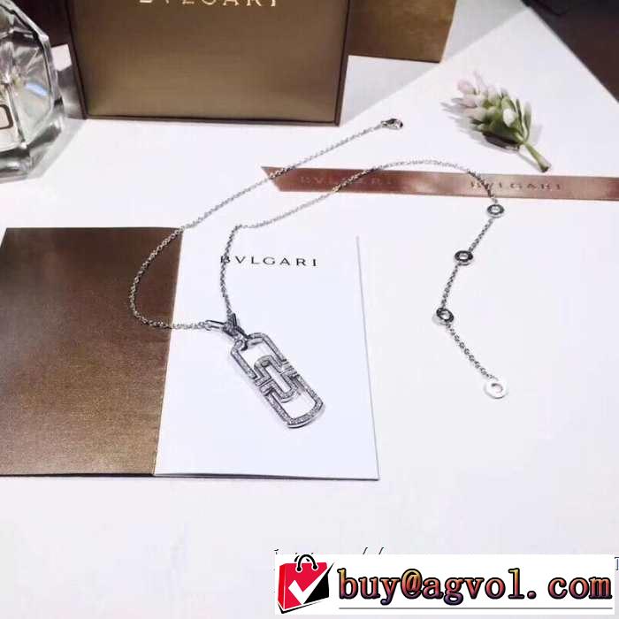 オシャレ印象で人気の高い 2019春夏は人気定番 ブルガリ BVLGARI ネックレス 2色可選