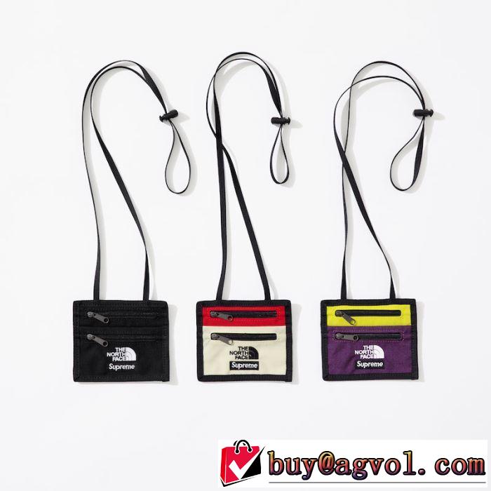  今風の着こなし新品 Supreme TNF Expedition Travel Wallet 2019春夏は人気定番 ショルダーバッグ 3色可選