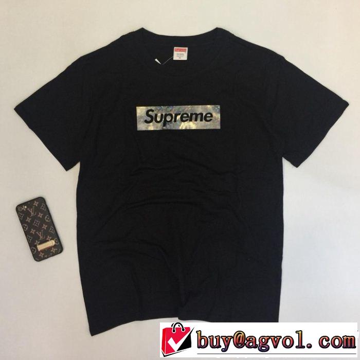 3色可選 おしゃれな夏ファッション2019 リッチな印象に シュプリーム SUPREME 半袖Tシャツ