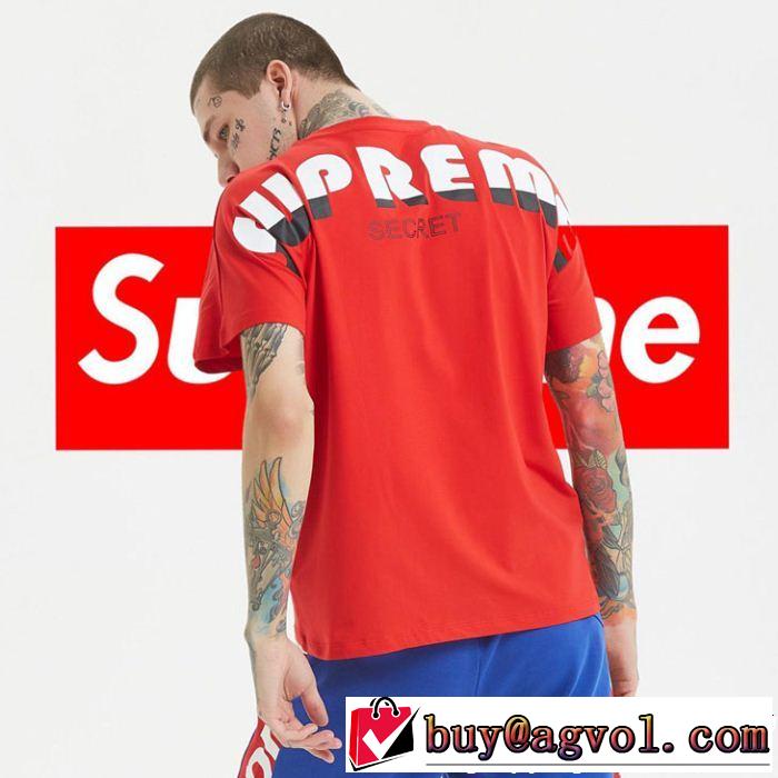 春夏の流行り2019新品 クールな印象を引き立て シュプリーム SUPREME 半袖Tシャツ 3色可選