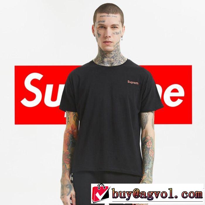 春夏の流行り2019新品 クールな印象を引き立て シュプリーム SUPREME 半袖Tシャツ 3色可選