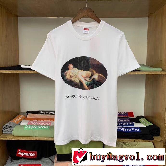 SUPREME 半袖Tシャツ 4色可選 2019年の夏のマスト リラックススタイルが実現 シュプリーム
