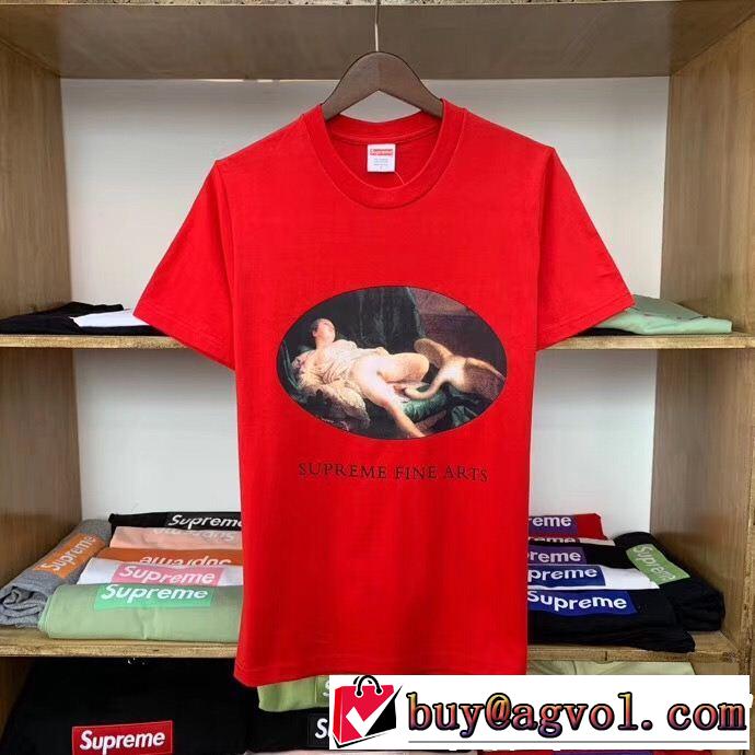 SUPREME 半袖Tシャツ 4色可選 2019年の夏のマスト リラックススタイルが実現 シュプリーム