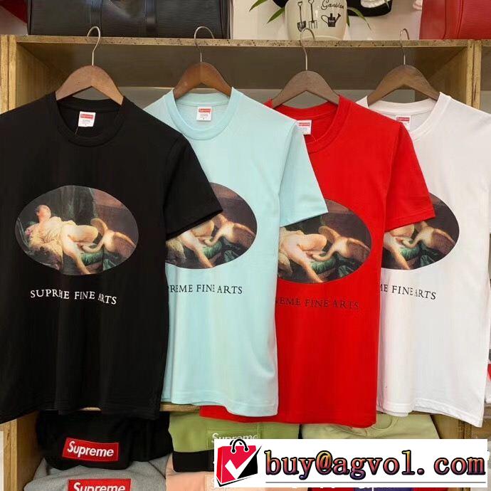 SUPREME 半袖Tシャツ 4色可選 2019年の夏のマスト リラックススタイルが実現 シュプリーム