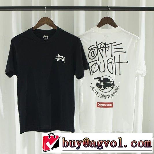 2色可選 おしゃれな夏ファッション2019 Supreme x Stussy 30th Anniversary Tee シュプリーム SUPREME 半袖Tシャツ