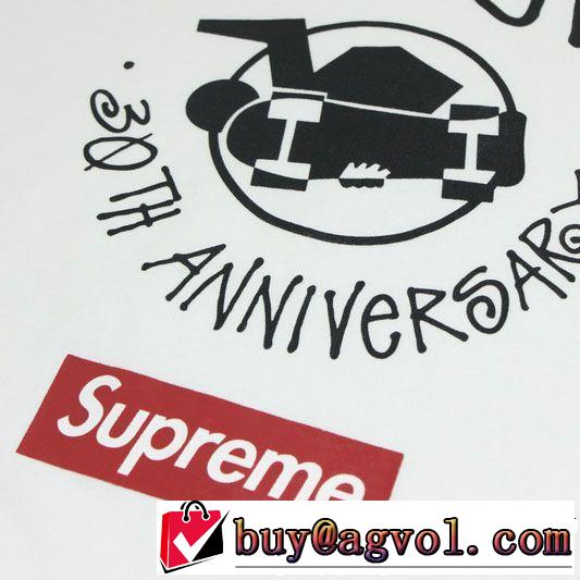 2色可選 おしゃれな夏ファッション2019 Supreme x Stussy 30th Anniversary Tee シュプリーム SUPREME 半袖Tシャツ