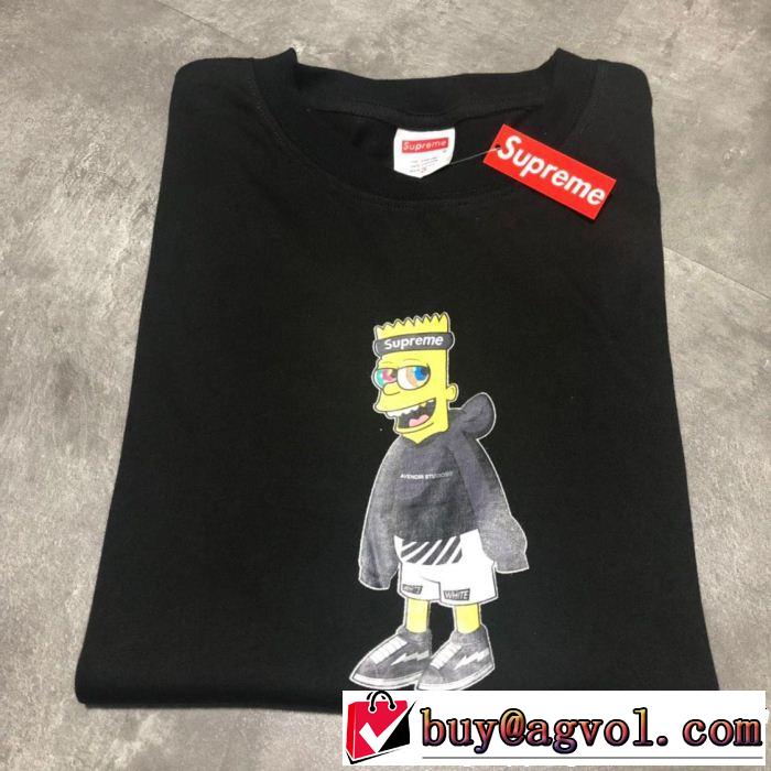 涼しげに演出 シュプリーム SUPREME 半袖Tシャツ 2色可選 大人カジュアル夏ファッション2019