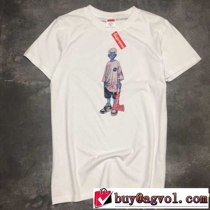 SUPREME 半袖Tシャツ 2色可選 《2019年》今、注目のストリート 風通しのよい シュプリーム