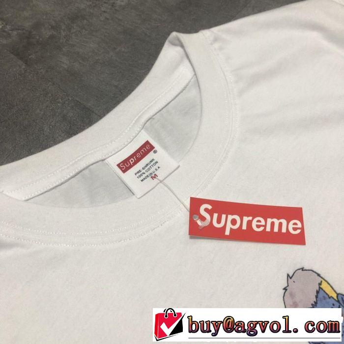 SUPREME 半袖Tシャツ 2色可選 《2019年》今、注目のストリート 風通しのよい シュプリーム