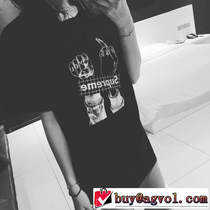 元気な印象のコーデ シュプリーム夏らしい季節感 SUPREME  Tシャツ/半袖 2色可選 2019SS