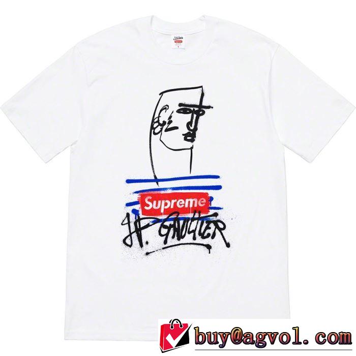  すっきりした印象に Tシャツ/半袖 2色可選 Supreme &times; Jean Paul Gaultier Tee 2019春夏は人気定番