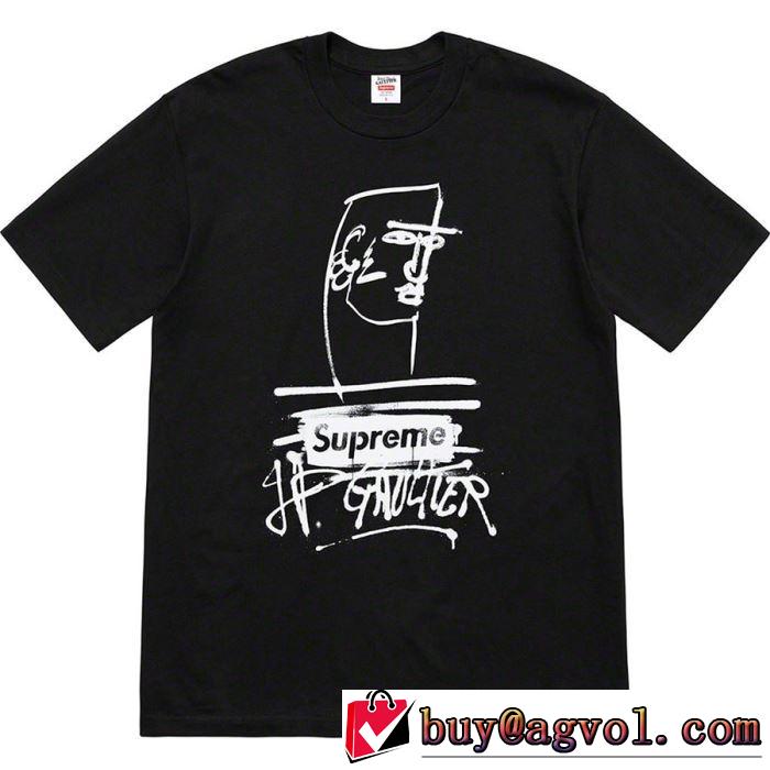 すっきりした印象に Tシャツ/半袖 2色可選 Supreme &times; Jean Paul Gaultier Tee 2019春夏は人気定番