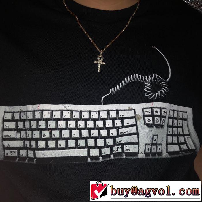 夏おすすめ人気ブランドアイテム Supreme 19ss Keyboard TEE Tシャツ/半袖 2色可選 特に夏は人気アイテム