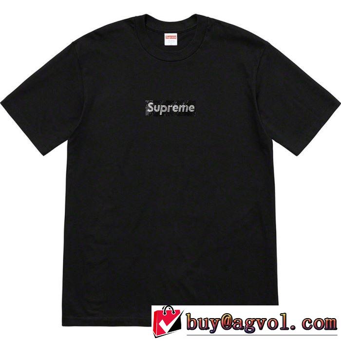 素敵カジュアル春夏新品 Supreme Swarovski Box Logo Tee Tシャツ/半袖 3色可選 夏らしい季節感