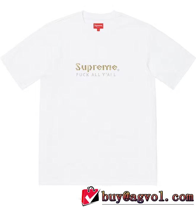 今シーズン注目のデザイン Supreme 19ss Gold Bars Tee 2019春夏のトレンド新商品 シャツ/半袖 2色可選