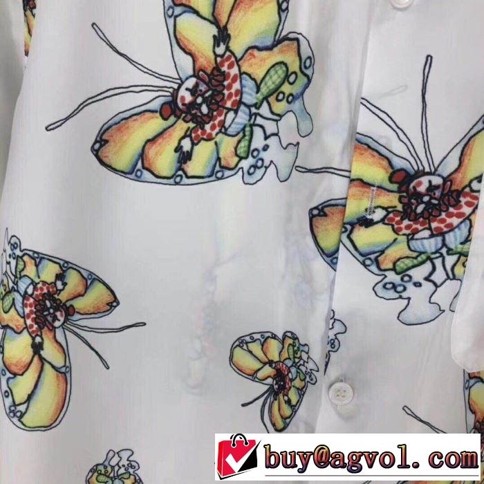 19SS Gonz Butterfly Shirt 魅力的なカラー使い シャツ/半袖 おしゃれな大人の着こなし