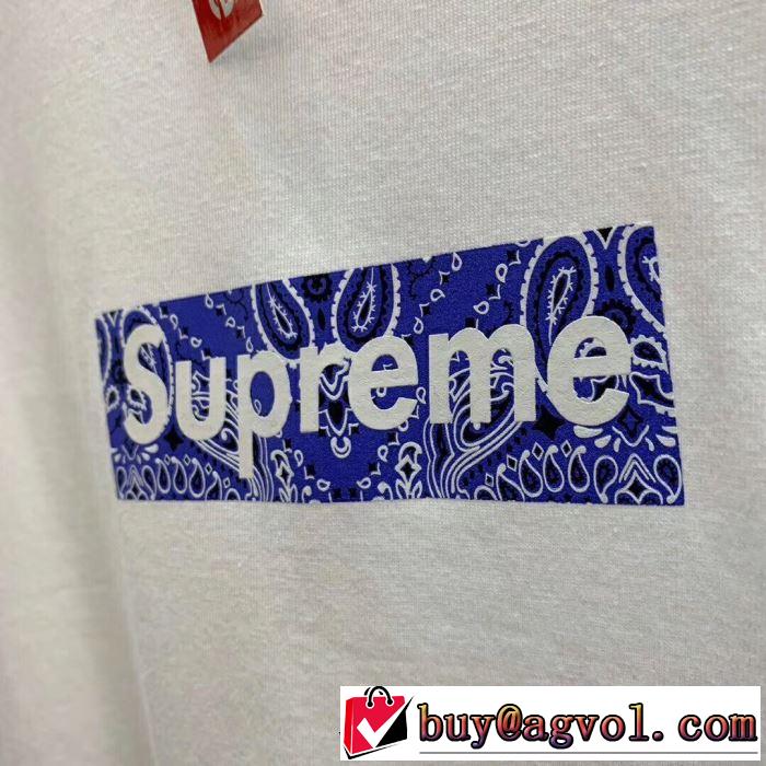 ぜひ今年のトレンドをチェックBox Supreme 01FW Paisley Box Logo Tee  シャツ/半袖 4色可選