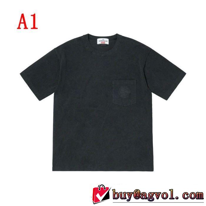 Supreme 19SS Stone Island Pocket Tee Shirt  シャツ/半袖 3色可選 夏気分UP最新コレクション