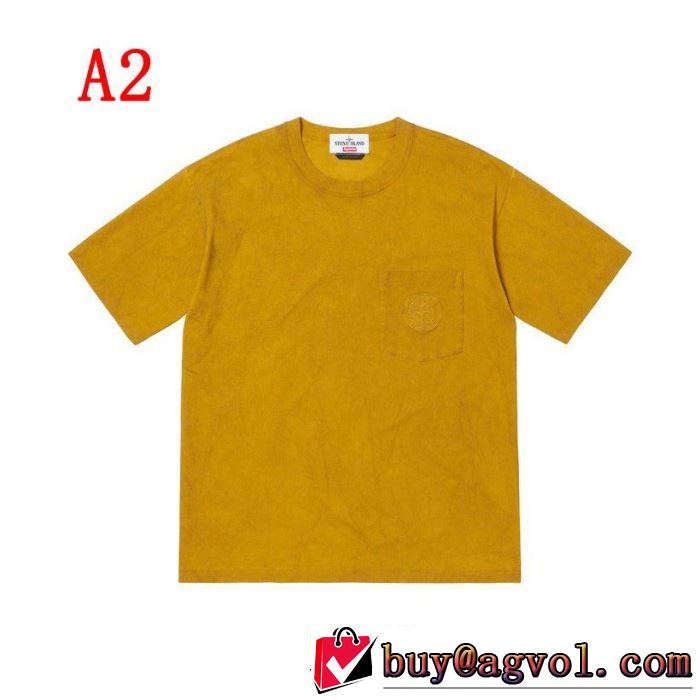Supreme 19SS Stone Island Pocket Tee Shirt  シャツ/半袖 3色可選 夏気分UP最新コレクション