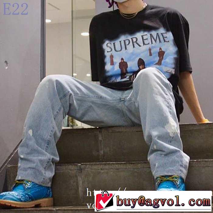 人気ファッション雑誌でも掲載 2色可選 シュプリーム最重要！2019秋冬トレンド  SUPREME 半袖Tシャツ 最新トレンドコーデおすすめ