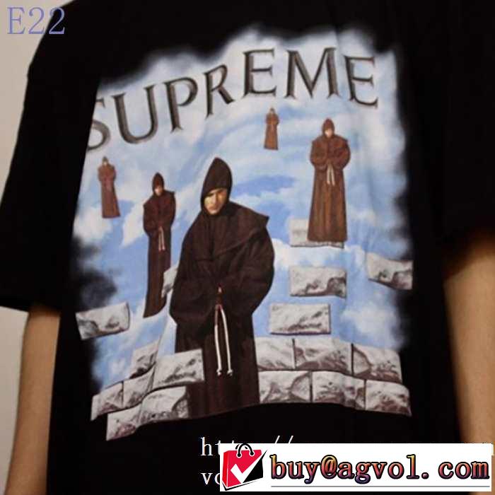 人気ファッション雑誌でも掲載 2色可選 シュプリーム最重要！2019秋冬トレンド  SUPREME 半袖Tシャツ 最新トレンドコーデおすすめ