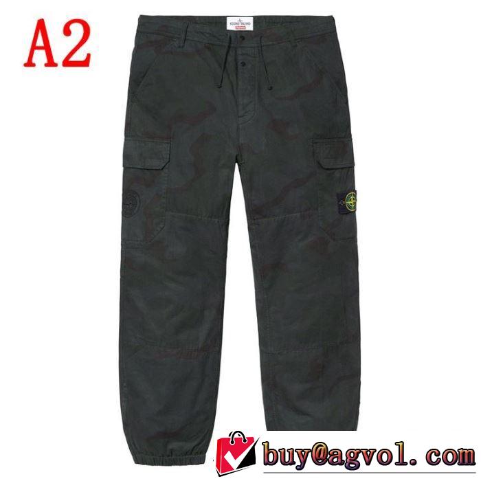 2色可選 スエットパンツ 今流行のストリート上品 Supreme 19SS Stone Island Camo Cargo Pant きちんと感をプラス