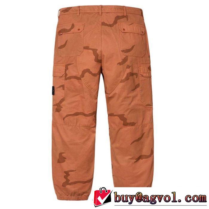 2色可選 スエットパンツ 今流行のストリート上品 Supreme 19SS Stone Island Camo Cargo Pant きちんと感をプラス