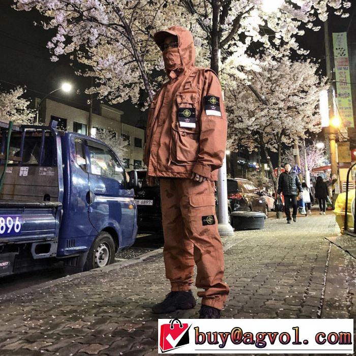 2色可選 スエットパンツ 今流行のストリート上品 Supreme 19SS Stone Island Camo Cargo Pant きちんと感をプラス