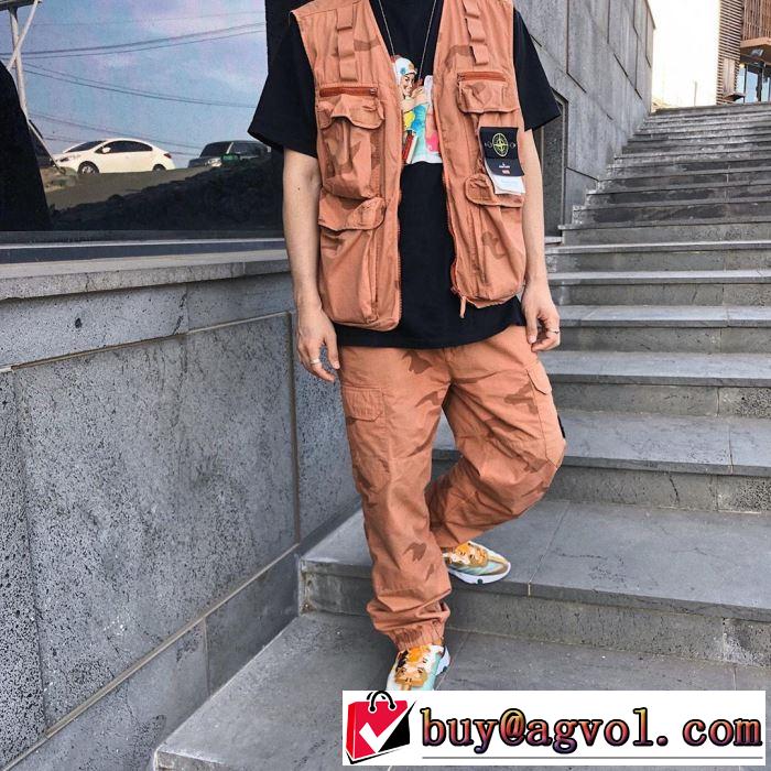 2色可選 スエットパンツ 今流行のストリート上品 Supreme 19SS Stone Island Camo Cargo Pant きちんと感をプラス