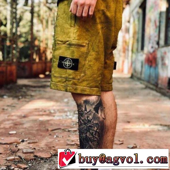 爽やかカジュアル人気 Supreme x Stone Island 19SS Sweatshort 3色可選 チノパン今期のトレンド定番アイテム