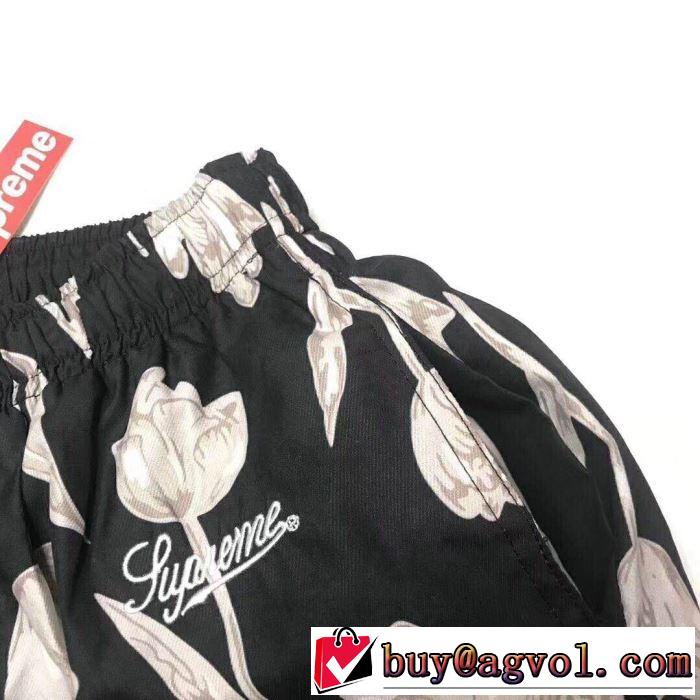 柔らかい印象に上質 Supreme  19SS Floral Silk Track Pant  3色可選 スエットパンツ上品な涼やかさある印象に