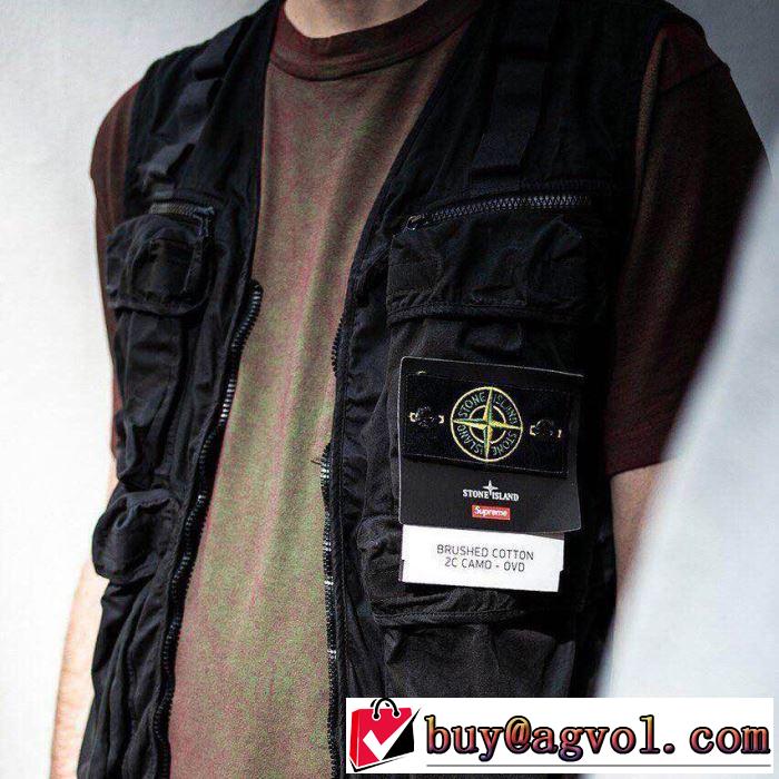 着るだけで上品なスタイル 19ss Supreme Stone Island Camo Cargo Vest さわやか夏スタイル新品