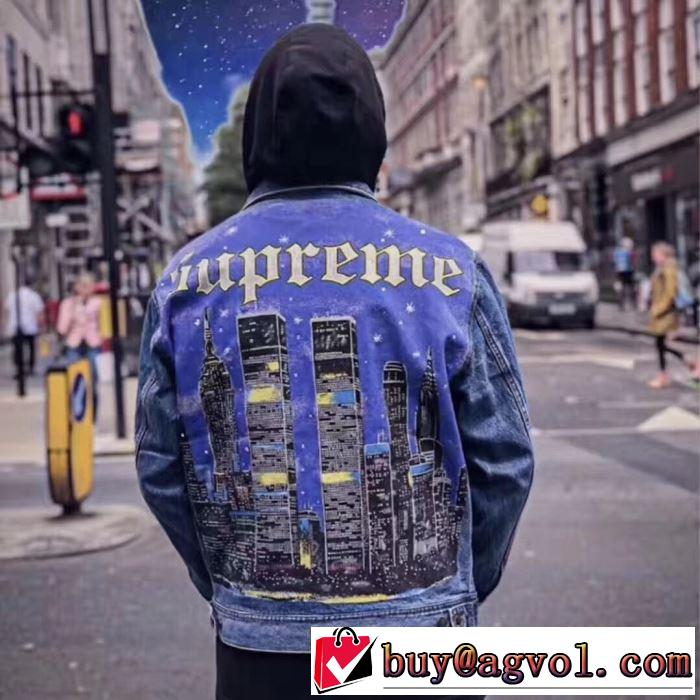 すっきりした印象に Sup 19SS Supreme New York Jacketおしゃれ上級者に挑戦  2色可選 デニムジャケット