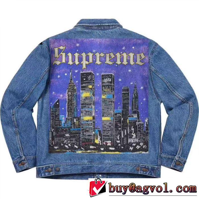 すっきりした印象に Sup 19SS Supreme New York Jacketおしゃれ上級者に挑戦  2色可選 デニムジャケット